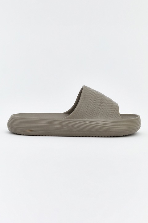 LC WAIKIKI, Papuci cu aspect striat, Maro taupe, 40-41