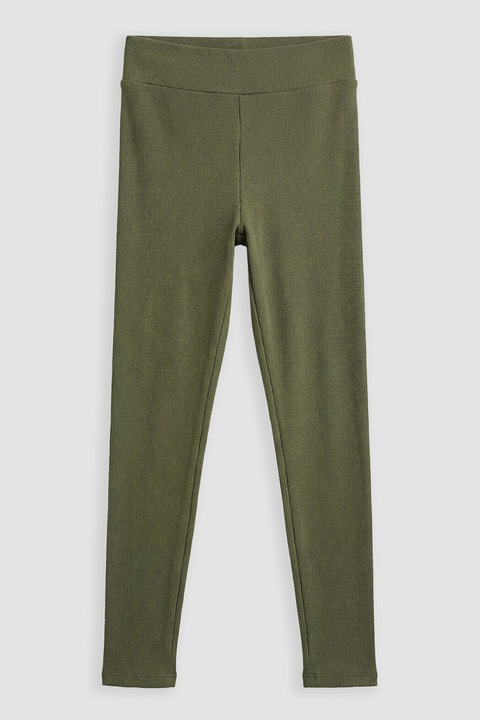 LC WAIKIKI, Colanti striati cu talie inalta, Kaki inchis