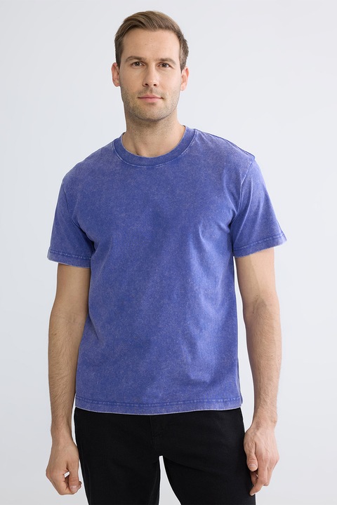 LC WAIKIKI, Tricou lejer de bumbac, Albastru