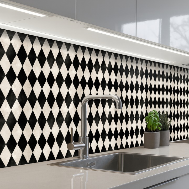 Panou decorativ, OnlyWow, termorezistent, autoadeziv, sticlă, 300x80 cm