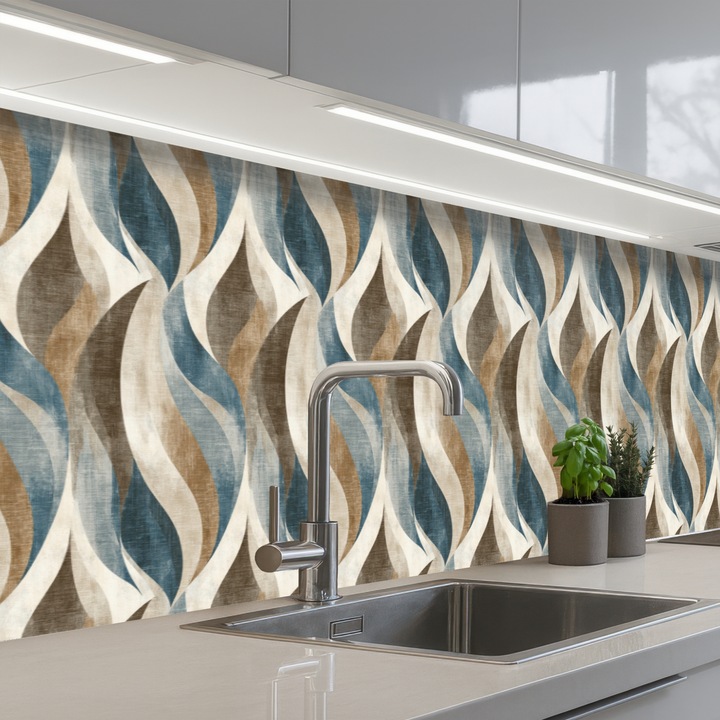 OnlyWow dekoratív panel, fröccsenésálló, hőálló, 400x60cm, öntapadós