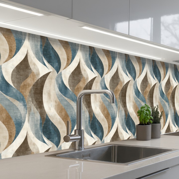 Декоративен панел OnlyWow, против пръски, топлоустойчив, 300x60 см, самозалепващ се