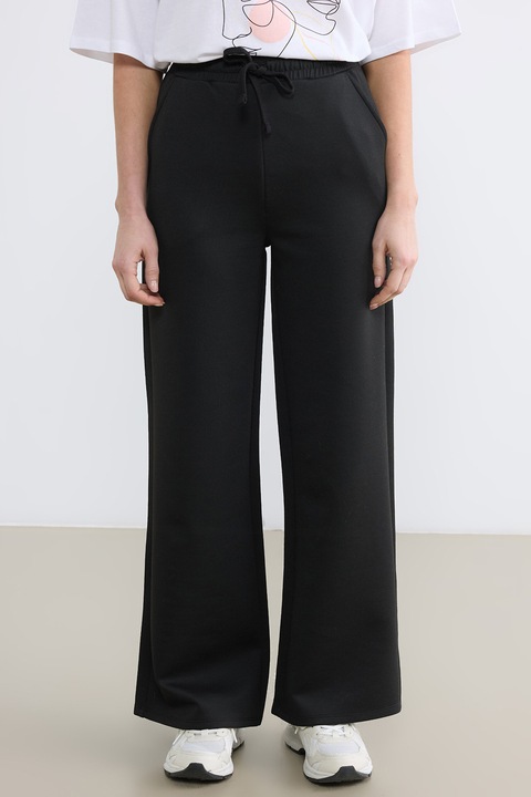 LC WAIKIKI, Pantaloni de trening cu croiala ampla, Negru