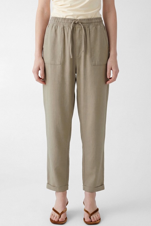 LC WAIKIKI, Pantaloni drepti din lyocell cu snur, Kaki