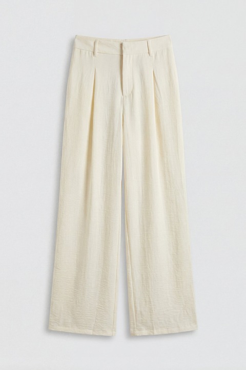 LC WAIKIKI, Pantaloni uni relaxed fit, Crem, 44