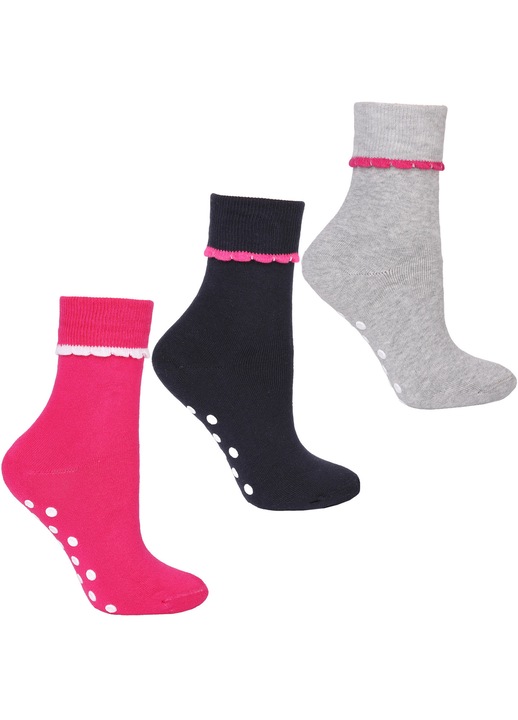 Sosete dama Moraj, set 3-par, 35-38, multicolor, lungi, confortabile