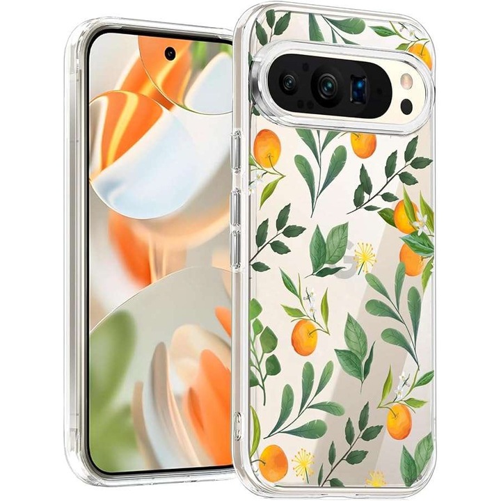 Husa telefon Unov pentru Google Pixel 9 Pro XL, TPU, citrice