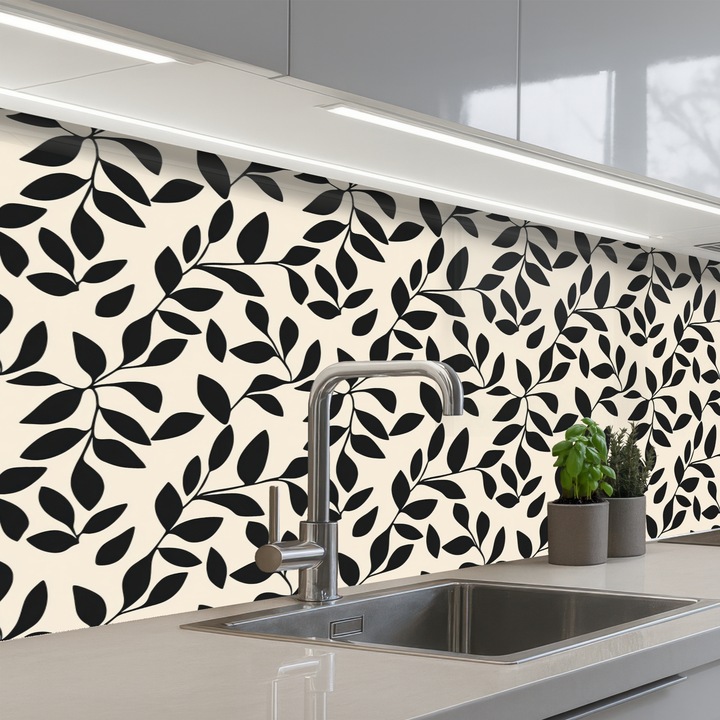 Dekoratív panel, OnlyWow, hőálló, fröccsenésgátló, 200x80cm, átlátszó