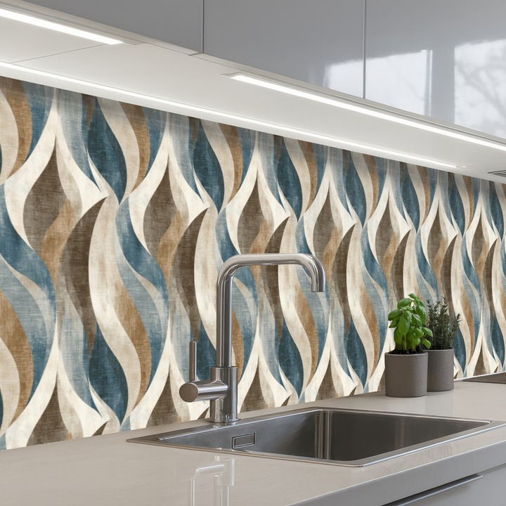 Dekoratív panel, OnlyWow, tűzhelyvédő, hőálló, 450x60cm