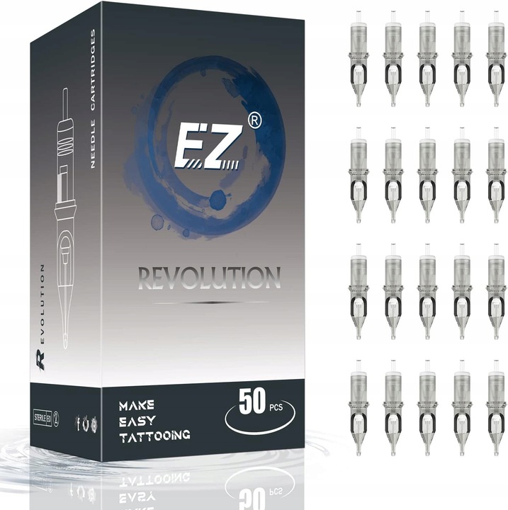 Set 50 cartuse pentru tatuaj EZ Tattoo Supplies 10-3 5 7 9 11 RL