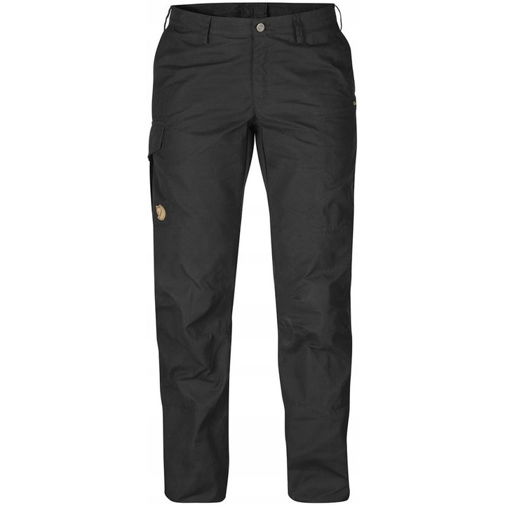 FJALLRAVEN Karla Pro túranadrág, Curved Fit szabás, vízálló, fekete, G-1000 Silent anyag, 48 EU