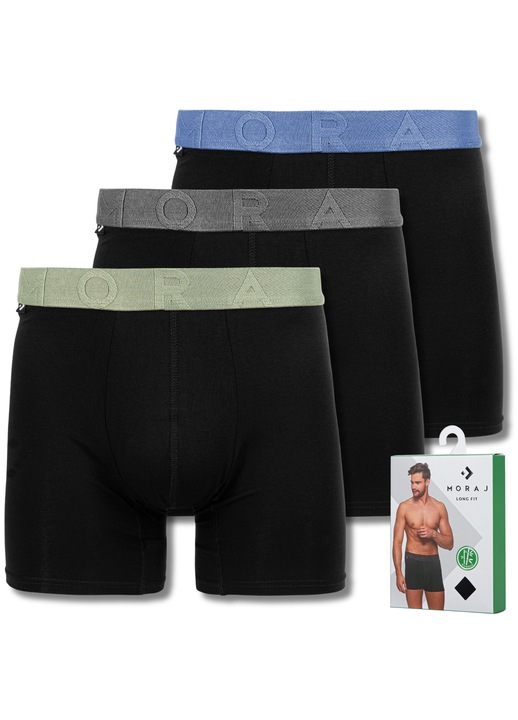 Boxeri barbati Moraj, confortabili, set de 3, lungi, bambus