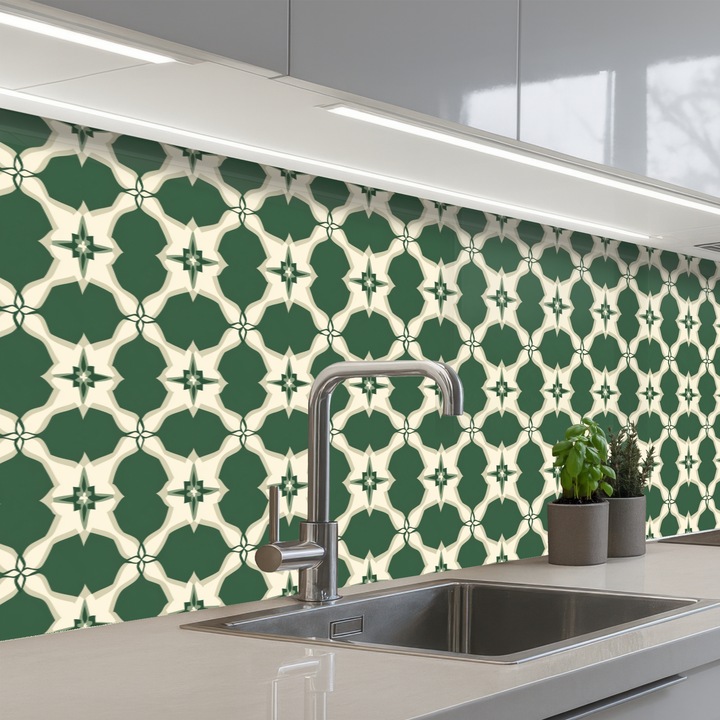 Panou decorativ bucătărie, OnlyWow, antistropi, termorezistent, 300x80 cm