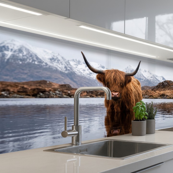 Декоративен кухненски панел OnlyWow, против пръски, топлоустойчив, 200x80 см, цветен