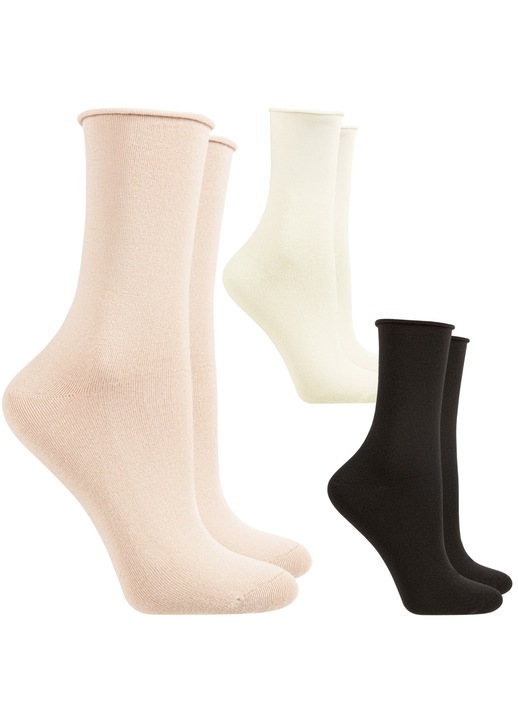 Sosete dama Moraj set 3-pari, fara presiune, bumbac premium, 38-41