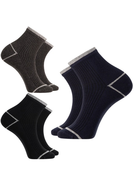 Sosete barbati Moraj set 3 par, 39-42, bumbac, confortabile, lungime 3/4