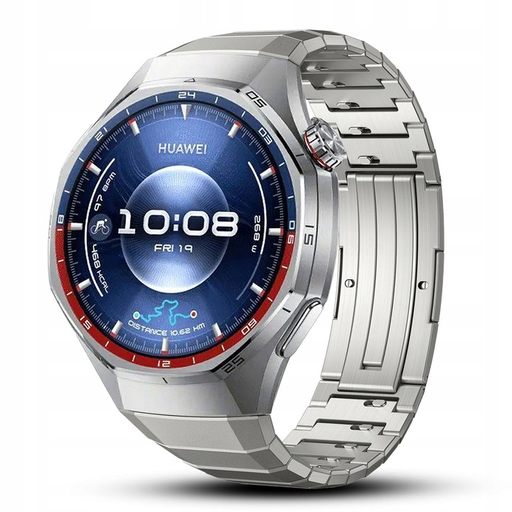 Curea din titan pentru smartwatch Huawei Watch GT6 Pro 46mm, gri închis, set