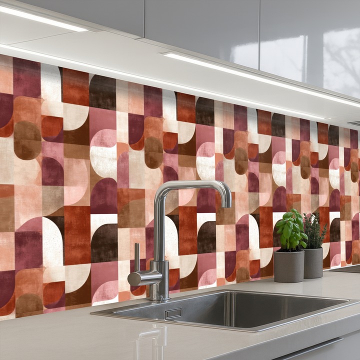 Panou decorativ, OnlyWow, protecție aragaz, termorezistent, 250x60cm, autoadeziv