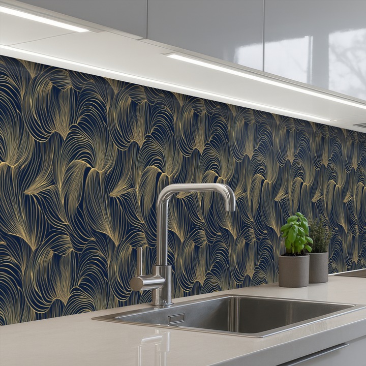 Panou decorativ OnlyWow, protectie aragaz, antistropi, termorezistent, 450x60cm