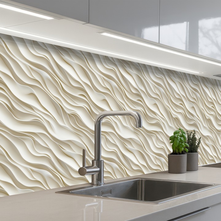 Panou decorativ, OnlyWow, protecție aragaz, antistropi, termorezistent, 250x60cm