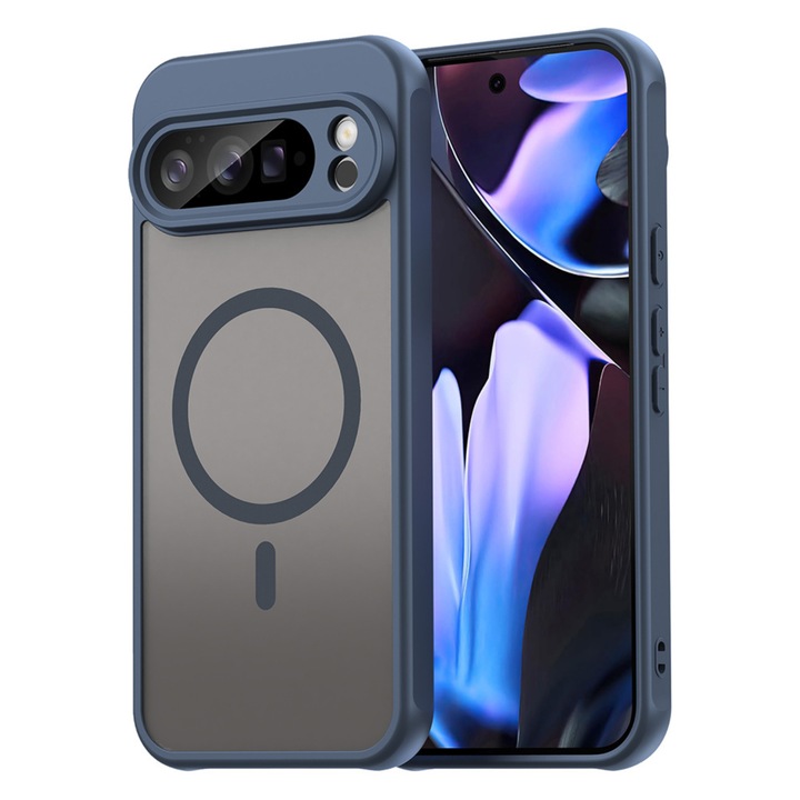 Husa pentru Google Pixel 10 Pro XL Comari® Pulse, MagSafe, protectie anti-soc, design mat antiamprenta, bumpere ranforsate, protectie camera, Albastru