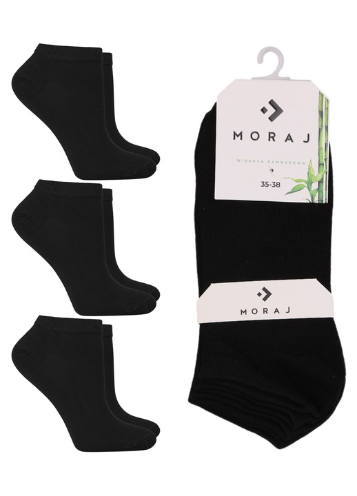 Sosete dama Moraj, set 3-perechi, bambus, 38-41, culoare multicolor