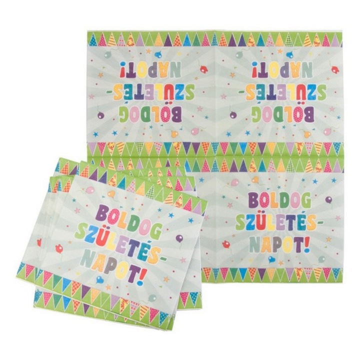 Servetele „La multi ani” set 16 bucati - 33 cm