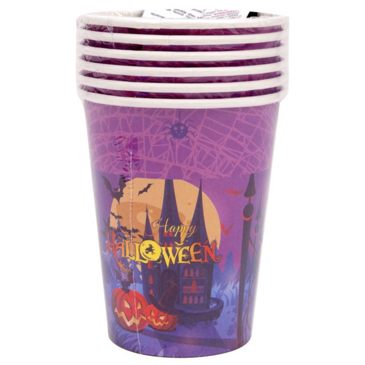 Pahare de hartie Halloween 250 ml 6 buc
