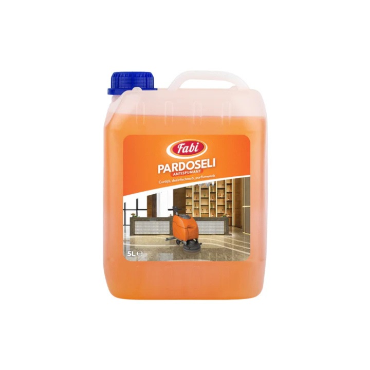 Detergent pardoseli, Fabi Pro, 5l, portocaliu, antispumant, avizat ca biocid