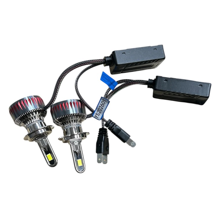 Bec LED Auto H7 400W 40000 Lumeni 6500K, 9-32V, Canbus Fara Eroare, Lumina Alba Rece, Super Puternic, Plug & Play