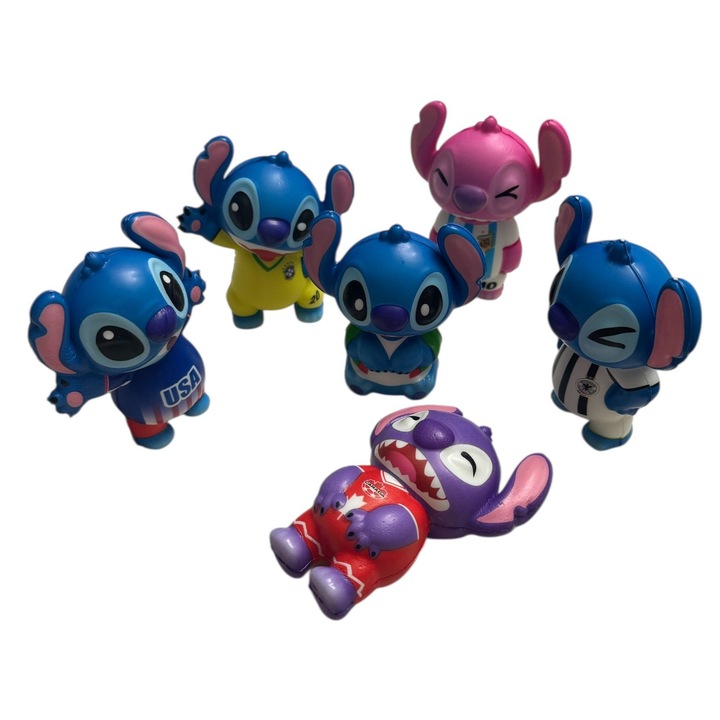 Set 6 figurine colorate cu personaje desene animate, jucarii squishy, anti-stres pentru Copii