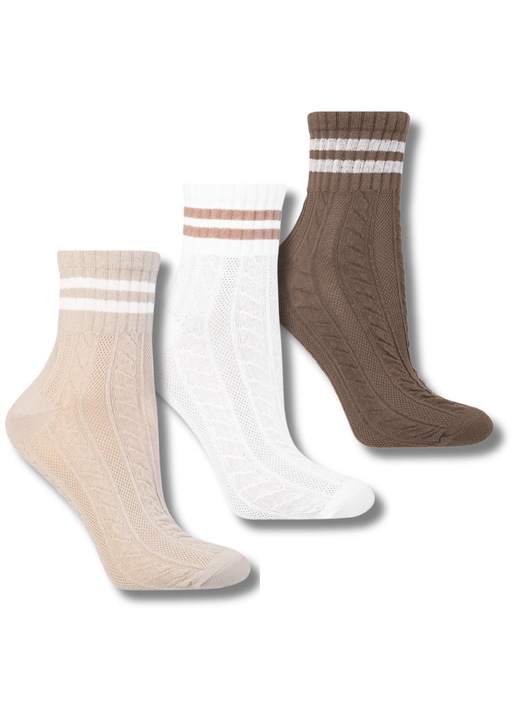 Sosete dama Moraj set 3 par, model sweterkowy, 38-41, multicolor