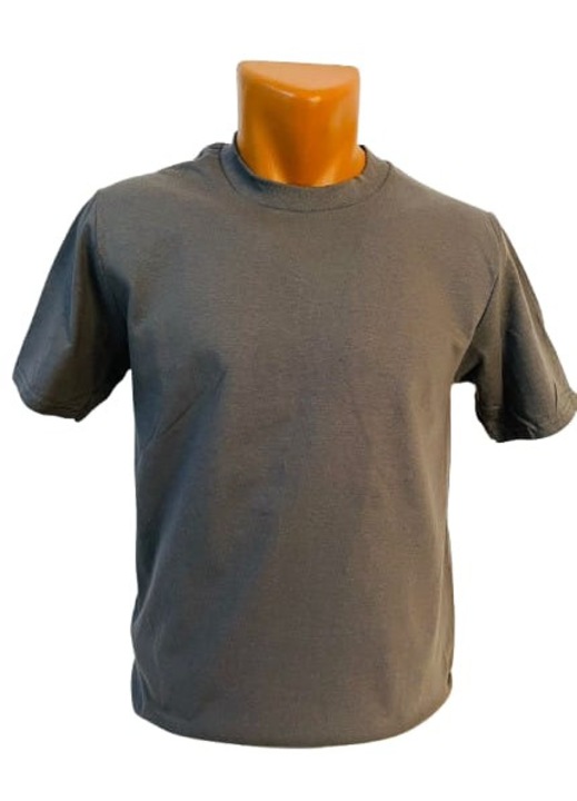 Tricou simplu barbati, gri inchis, bumbac, L