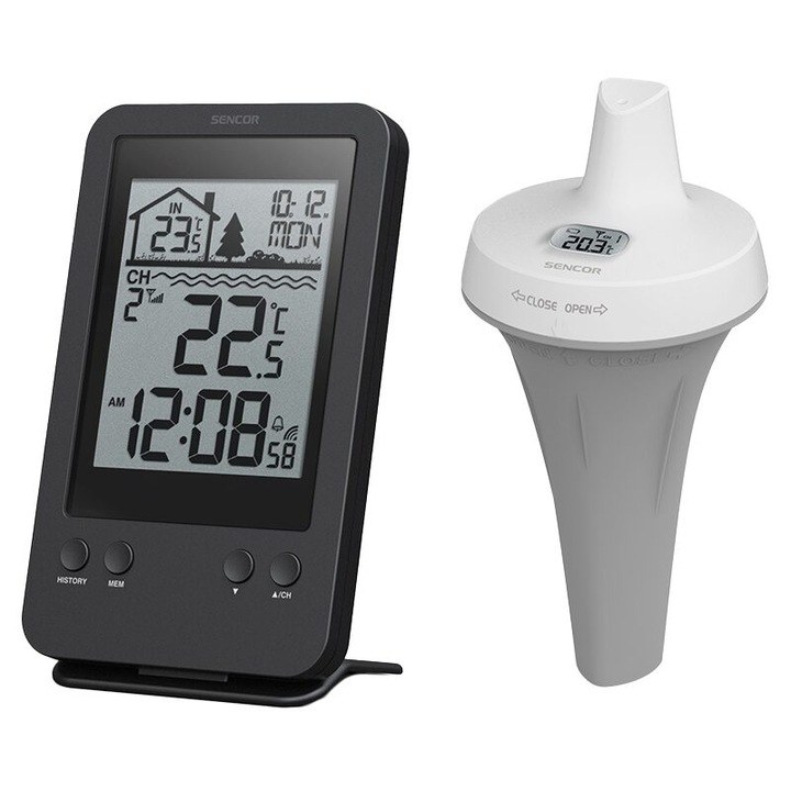 Statie meteo cu senzor piscina, Wireless, -10°C la +50°C, Functie alarma