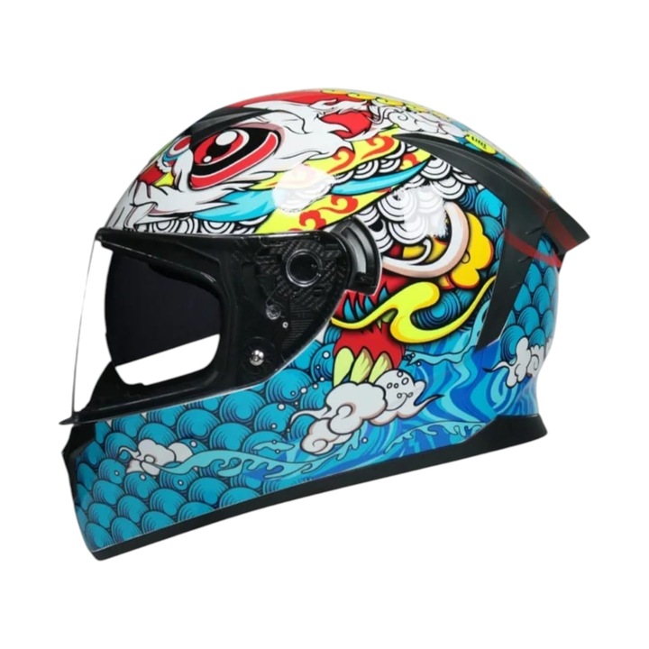 Casca Moto Integrala LVS, Certificare DOT, Ochelari Soare Inclusi, Interior Detasabil, Sistem Ventilatie Ajustabil, Design Aerodinamic