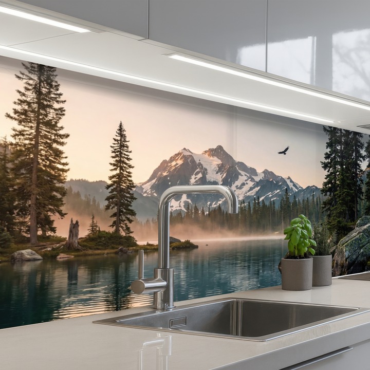 Panou decorativ bucătărie, OnlyWow, antistropi, termorezistent, 200x60 cm