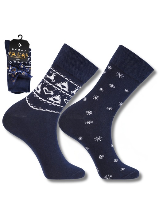 Sosete barbati Moraj set 2-pak design festiv, multicolor, 39-42