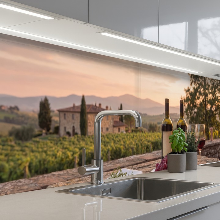 Panou decorativ bucatarie, OnlyWow, antistropi, termorezistent, 300x80cm