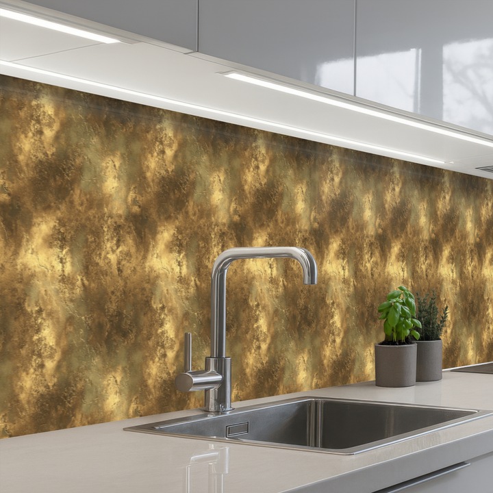 Panou bucătărie decorativ, OnlyWow, antistropi, termorezistent, 400x60cm