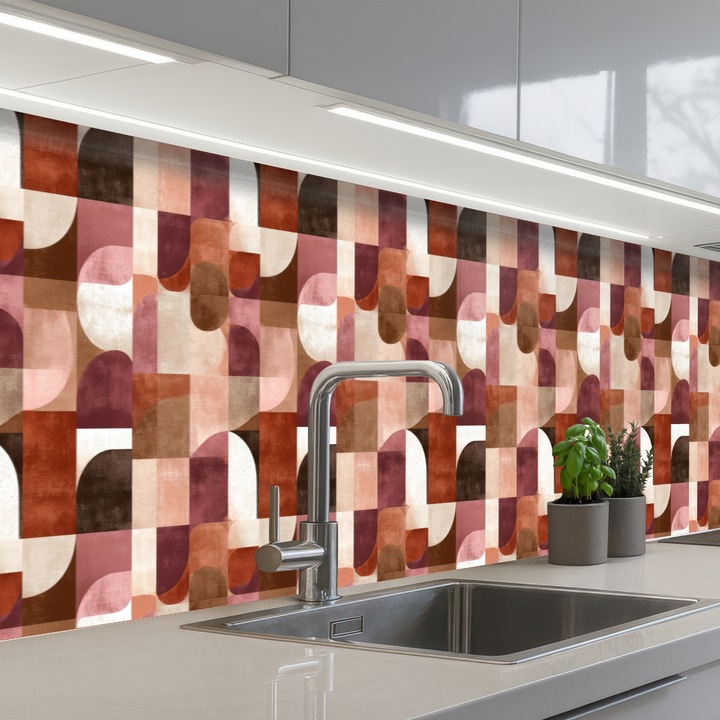 Panou decorativ, OnlyWow, protectie aragaz antistropi, termorezistent, 300x60cm