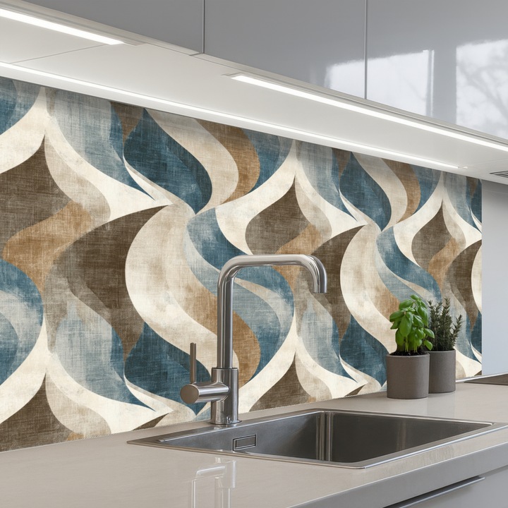 Panou decorativ OnlyWow, protecție aragaz, termorezistent, 100x60 cm, autoadeziv