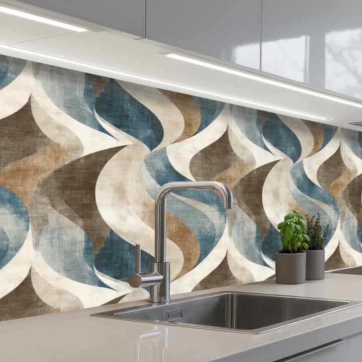 Panou decorativ, OnlyWow, protectie aragaz, antistropi, termorezistent, 150x60cm