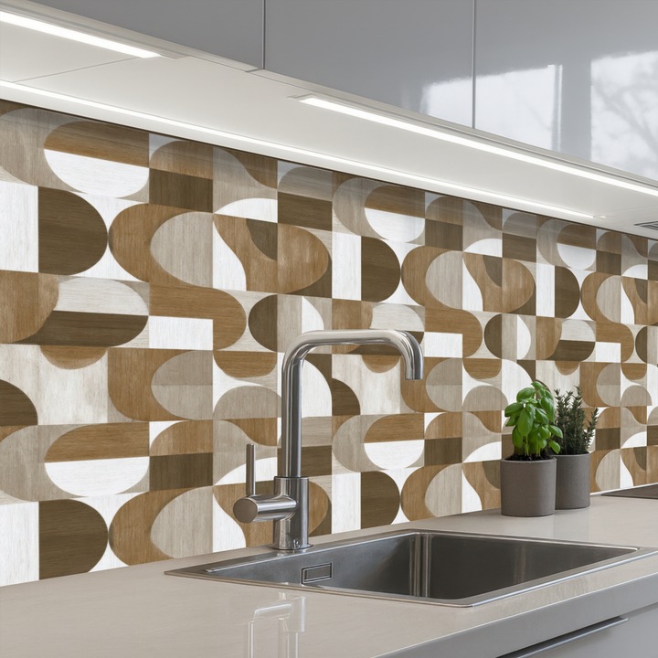 Panou decorativ bucătărie OnlyWow, antistropi, termorezistent, 150x80cm