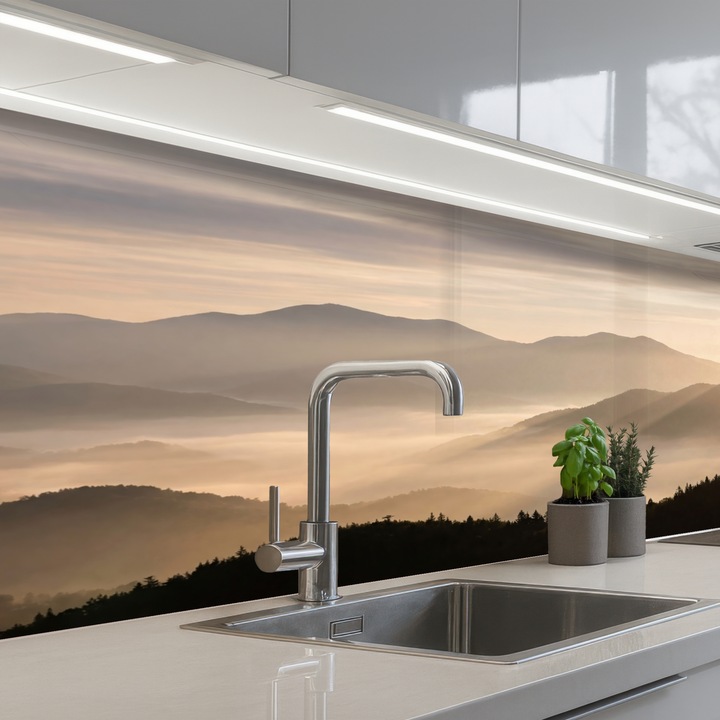 Panou decorativ, OnlyWow, protecție aragaz, termorezistent, autoadeziv, 150x60cm