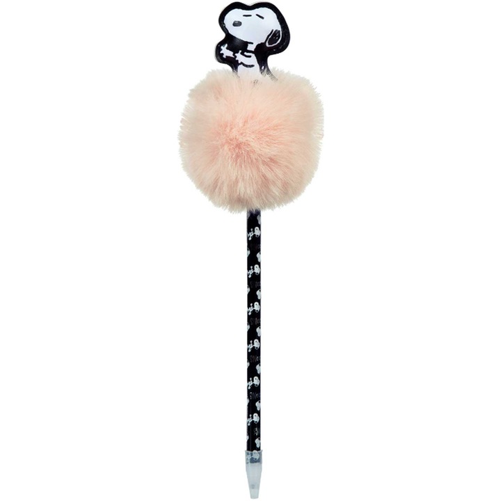 Pix cu bila si pompon - Snoopy, Fara mecanism, Negru