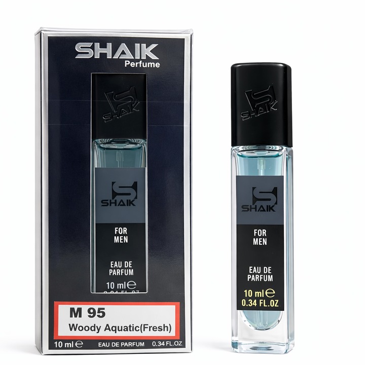 Parfum bărbați Shaik 95, fresh, lemnos, 10 ml, travel size