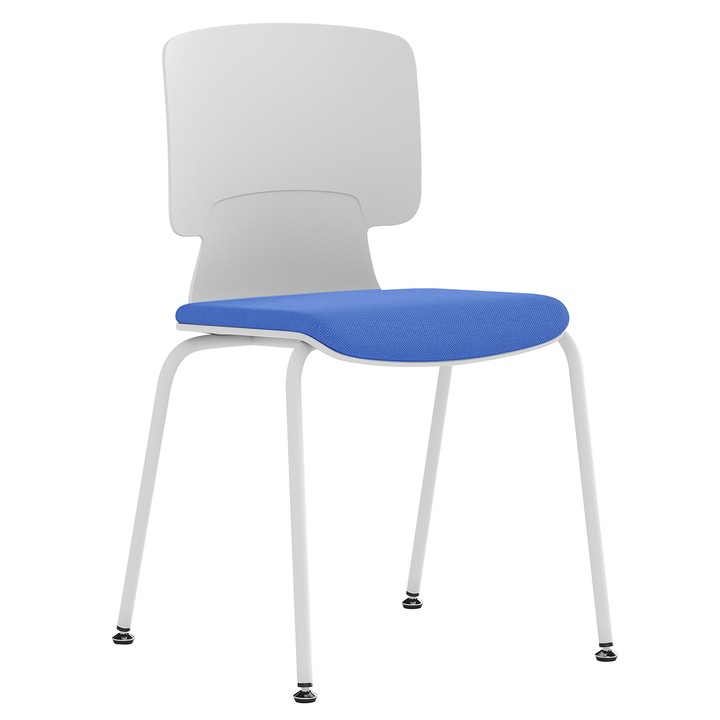 Scaun vizitator Mobman Niva Pro, sezut ergonomic, structura metalica, Albastru