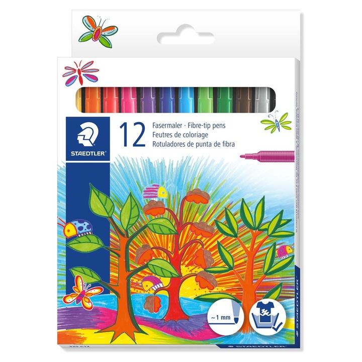 Set 12 carioci multicolore, STAEDTLER, plastic