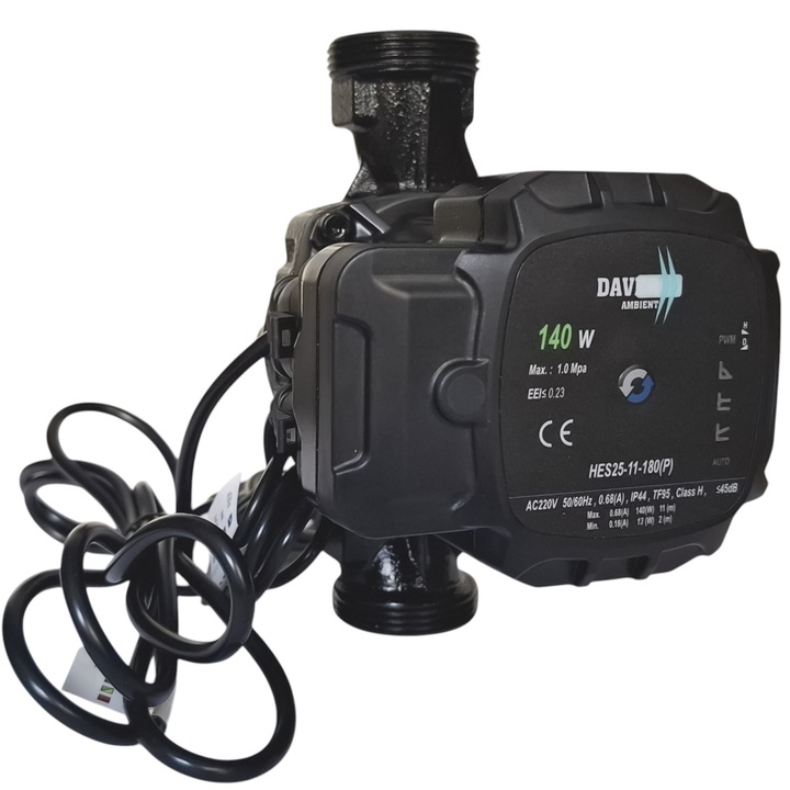 Kit Eficienta Smart Daver cu pompa electronica Low Energy 25/11-180, 140W si controler WiFi de temperatura cu senzor de imersie, 220V / 50Hz