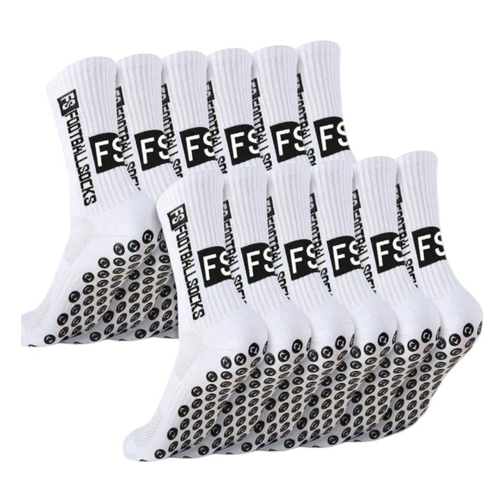 Sosete barbati fotbal set 6 buc alb marimea 39-40